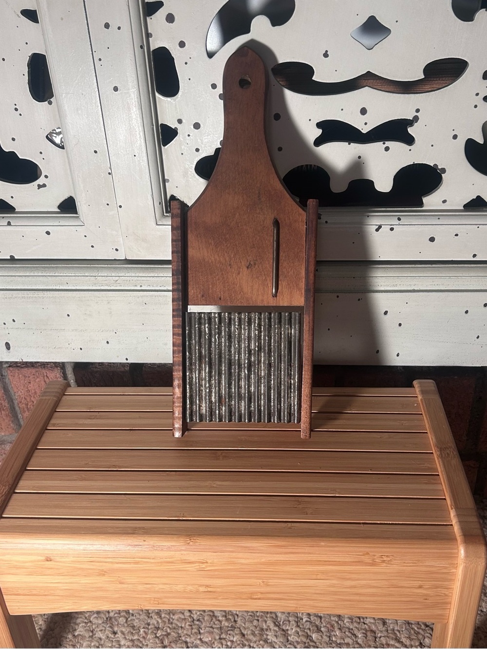Vintage Wooden Slicer with Metal Blades